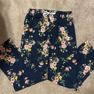 adult extra small floral old navy pajama bottoms